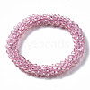 Faceted Transparent Glass Beads Stretch Bracelets BJEW-S144-002C-05-2