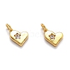 Brass Micro Pave Cubic Zirconia Pendants ZIRC-O039-21G-1