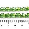 Transparent Electroplate Glass Beads Strands EGLA-A037-T6x8mm-B11-4