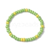 Rondelle Baking Plating Glass Seed Beads Bracelets BJEW-JB10784-3