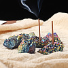 Irregular Natural Colorful Rainbow Quartz Crystal Cluster Crystal Incense Holder PW23030609484-2