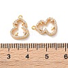 Brass Micro Pave Clear Cubic Zirconia Pendants KK-L221-003G-3