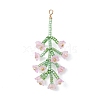 Glass Seed Beaded Flower Big Pendants PALLOY-MZ01184-03-1