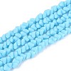 Frosted Opaque Glass Beads Strands GLAA-N017-4mm-18-1