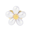 Flower Natural Shell Finger Rings RJEW-H234-02G-2