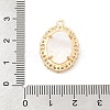 Brass Micro Pave Clear Cubic Zirconia Pendants KK-C080-05G-3