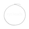 Round & Flat Round Beads Chain Necklace for Men Women NJEW-BB44113-A-3
