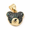 Rack Plating Brass Micro Pave Cubic Zirconia Charms KK-G456-23G-01-1