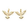 Brass Micro Pave Cubic Zirconia Pendants KK-G543-13G-01-1