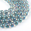 Electroplate Glass Beads Strands EGLA-Q062-8mm-A01-1