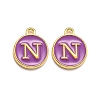 Golden Plated Alloy Enamel Charms LS-ENAM-Q437-12N-1