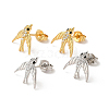 Cubic Zirconia Swallow Stud Earrings EJEW-F301-15-1