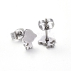 Tarnish Resistant 304 Stainless Steel Puppy Stud Earrings EJEW-H368-28P-2