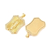 Brass Micro Pave Clear Cubic Zirconia Pendants KK-P353-19G-02-2
