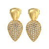 Teardrop Brass Pave Cubic Zirconia Dangle Stud Earrings for Women EJEW-N054-43G-1