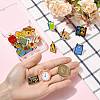 16Pcs 16 Styles Back To School Theme Enamel Pin JEWB-CJ0003-60-4