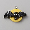 Opaque Resin Pendants RESI-WH0001-04D-1