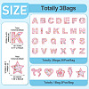 2 Sets Polyester Embroider Self-adhesion Thread Iron on/Sew On Patches PATC-TA0001-54B-3