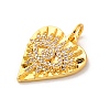 Brass Micro Pave Cubic Zirconia Pendants KK-U033-07G-01-2