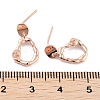 925 Sterling Silver Stud Earrings Findings EJEW-B038-08RG-3