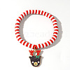 Elegant Christmas Handmade Polymer Clay Heishi Beaded Stretch Bracelets MV9996-9-1