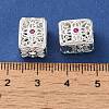 Rack Plating Brass Pave Clear Cubic Zirconia Beads KK-M285-22S-3