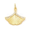 Brass Micro Pave Cubic Zirconia Pendants KK-K411-08G-1