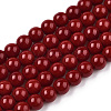 Opaque Solid Color Glass Beads Strands GLAA-T032-P4mm-05-1