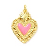 Rack Plating Brass Enamel Pendants KK-C008-15G-02-1