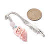 Mermaid Resin Pendant Bookmarks AJEW-JK00269-5