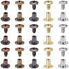 100Pairs 5 Colors Alloy Rivet Screw FIND-GF0009-53-7