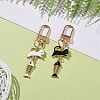 Cat & Fishbone Alloy Enamel Charms Pendants Decoration KEYC-JKC00430-2