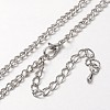 Iron Curb Chain Necklace Making MAK-J004-10P-1