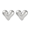 304 Stainless Steel Heart Stud Earrings EJEW-K295-04P-1