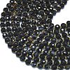 Natural Black Banded Agate(Dyed & Heated) Beads Strands G-K389-B20-01-3