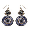 Glass Seed Braided Dangle Earrings for Women FIND-PW0024-17A-1