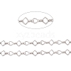 Non-Tarnish 304 Stainless Steel Rhombus & Heart Link Chains CHS-F017-08P-1