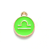 Alloy Enamel Pendants X-ENAM-S124-01A-06K-2