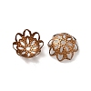 Ion Plating(IP) 304 Stainless Steel Flower Fancy Bead Caps STAS-G085-16CG-2