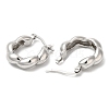 Non-Tarnish 304 Stainless Steel Twist Hoop Earrings EJEW-B026-06P-2