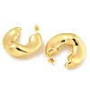 Rack Plating Brass Stud Earrings EJEW-M247-27C-G-2