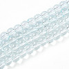 Baking Paint Transparent Glass Beads Strands DGLA-N006-6mm-07-1