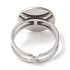 304 Stainless Steel Enamel Open Cuff Rings for Women RJEW-F166-48P-01-3