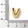 Brass Micro Pave Clear Cubic Zirconia Charms ZIRC-C009-01G-V-3