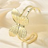 Butterfly Brass Cuff Open Bangles BJEW-M060-01G-01-4