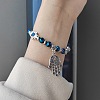 Alloy Turkiye Hamsa Hand Pendant Bracelets XI4763-2-1