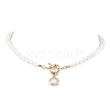 Shell Pearl Beaded Necklaces for Women NJEW-JN04832-4