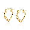 Heart S925 Sterling Silver Hoop Earrings VI6598-1-4