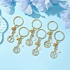 Brass Micro Pave Cubic Zirconia Keychain KEYC-JKC00796-2