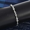 304 Stainless Steel Infinity Link Chain Bracelets for Women Men BJEW-F488-53A-P-3